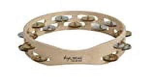 Tycoon  Double Row Wooden Tambourine with Bright Mixed Jingles