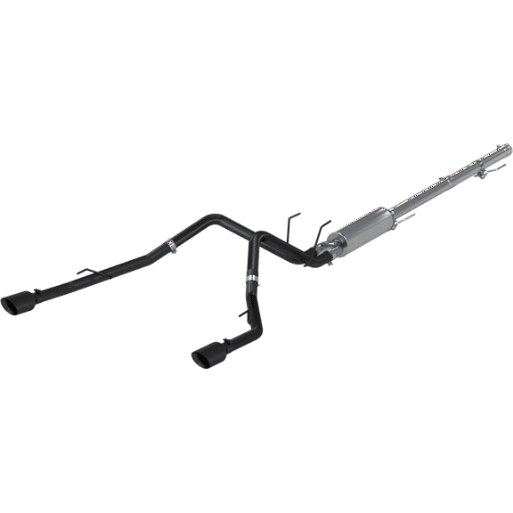 MBRP 09-14 Dodge Ram 1500 5.7L Cat-Back Dual Split Rear (Through Stock Bumper) AL - Black Fits select: 2019 RAM 1500 CLASSIC TRADESMAN, 2016-2018 RAM 1500 SLT