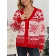 thumbnail image 4 of VENTELAN Classic Cardigan Ugly Christmas Sweaters for Women V Neck Button Down Sweater with Fun Patterns and Animals,S-2XL, 4 of 7
