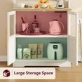 thumbnail image 6 of Kitchen Bakers Rack with Power Outlet,Coffee Bar Table 6 Tiers,Kitchen Microwave Stand,Microwave Oven Stand Pantry Hutch with Door,Storage Shelf Rack for Spices,Pots and Pans, 6 of 7