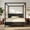 Black, variant on MODERNLUXE Wood Canopy Platform Bed, Queen Size, Beige