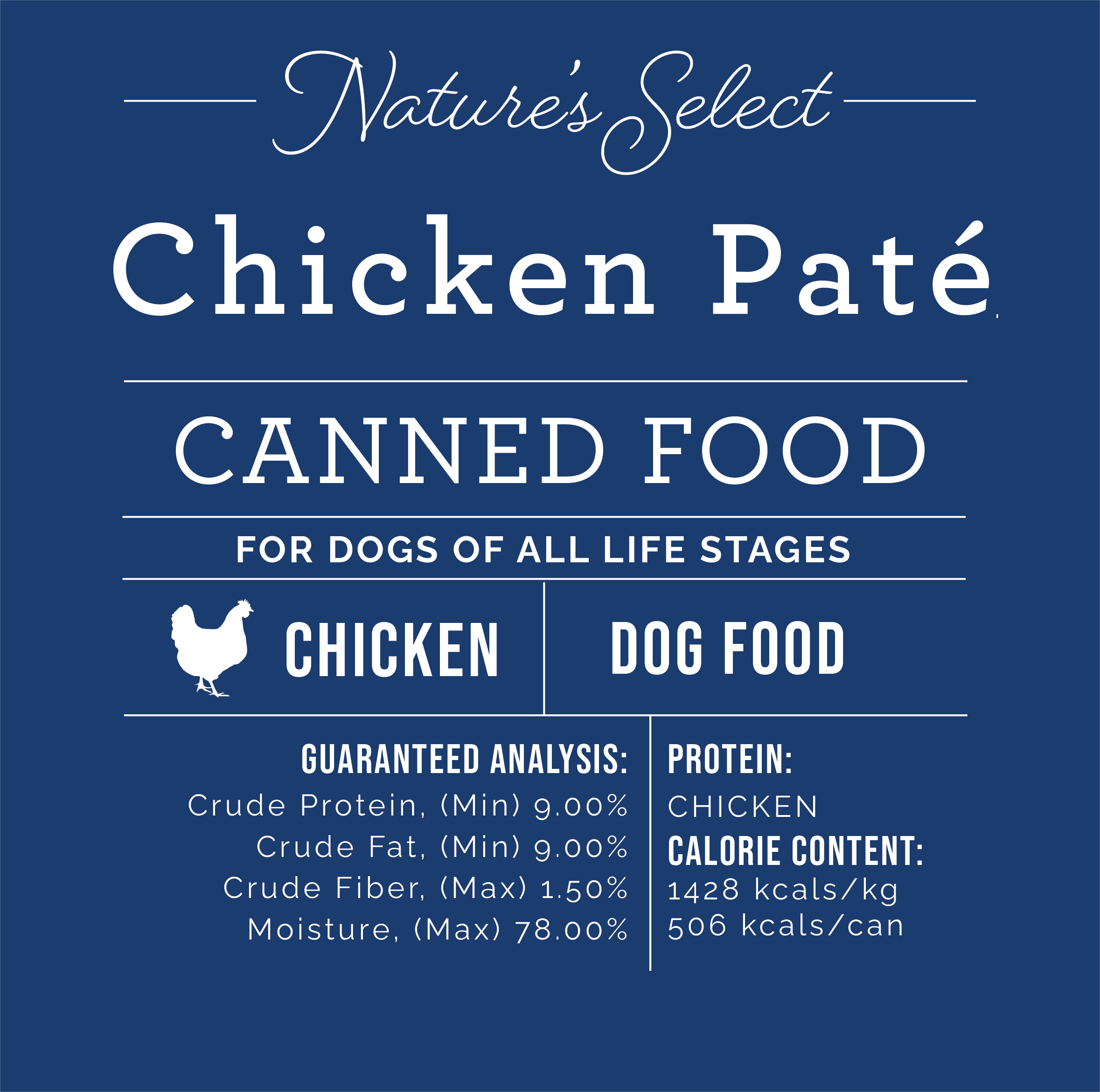 Nature's Select - Chicken Formula Paté - Canned Food for Dogs (Case of 12)