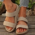 thumbnail image 2 of Rokment Orthopedic Platform Walking Slippers Sandals for Women 2026 Beach Summer Comfortable Fashion Casual Wide Width Arch Support Chunky Wedge Slip on Backless Slides Beige Size 6, 2 of 6