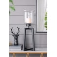 thumbnail image 6 of A&B Home Glass Candleholder with Black Metal Base 9" x 9" x 23.2", 6 of 8