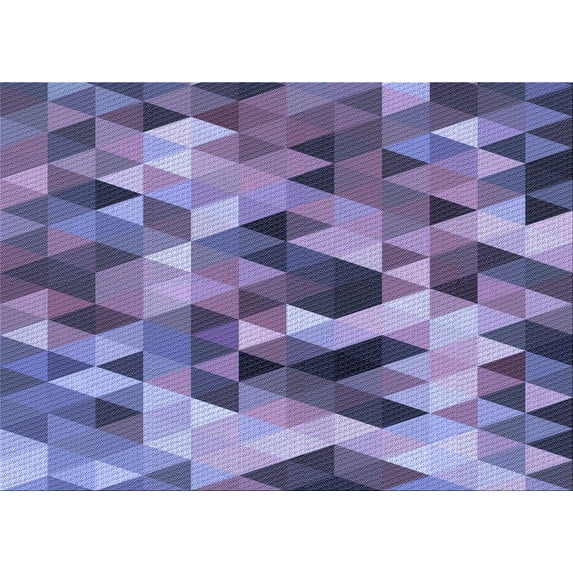 Ahgly Company Machine Washable Indoor Rectangle Transitional Deep Periwinkle Purple Area Rugs, 5' x 7'