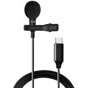 axGear Lavalier Clip-on Microphone Mini Omnidirectional Portable Wired Label Mic USB-C