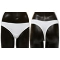 thumbnail image 3 of La Perla Studio Women's White Cotton Logo Thong (XS), 3 of 3