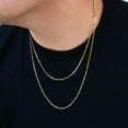 thumbnail image 6 of Nuragold 14k Real Yellow Gold Solid Figaro Link 2.25mm Chain Necklace (16"-24") Italian Jewelry for Men & Women, 6 of 10