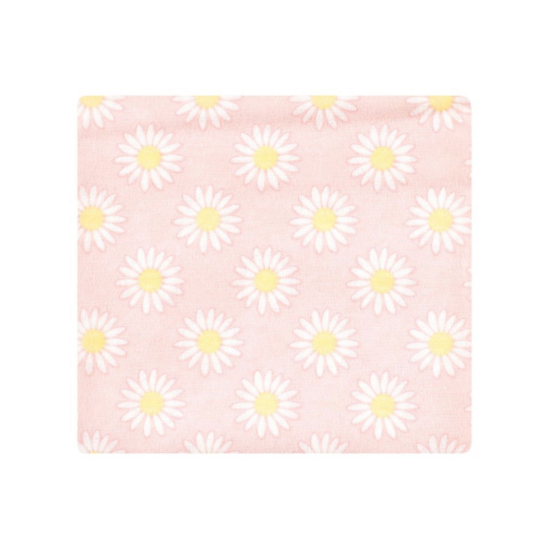 Hudson Baby Unisex Baby Cotton Poly Flannel Receiving Blankets, Lemon Daisy, One Size