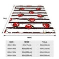 thumbnail image 3 of Sikiie Ladybugs on Black and White Striped1 Ultra-Soft Micro flannel Blanket Luxury All Seasons Warm Blanket for Bedding Sofa and Travel (4 sizes)-80"x60", 3 of 7