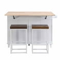 thumbnail image 2 of Triple Tree 3 Piece Farmhouse Rubberwood Folding Dining Table with Chair White, 2 of 7