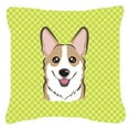 thumbnail image 3 of Carolines Treasures Checkerboard Pink Corgi Canvas Fabric Decorative Pillow 18H x18W multicolor, 3 of 3