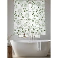 thumbnail image 5 of Abstract Floral Sheer Curtains 2 Panels Set Sage Green Leaf Floral Vintage Watercolor Sheer Window Curtains Light Filtering Rod Pocket Voile Drapes for Bedroom Living Room 52"x63", 5 of 8