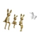thumbnail image 4 of Figura decorativa de de conejos y caballos. Estatua de animal decorativo. Escultura de mesa para sala de estar, oficina, arma, 4 of 7
