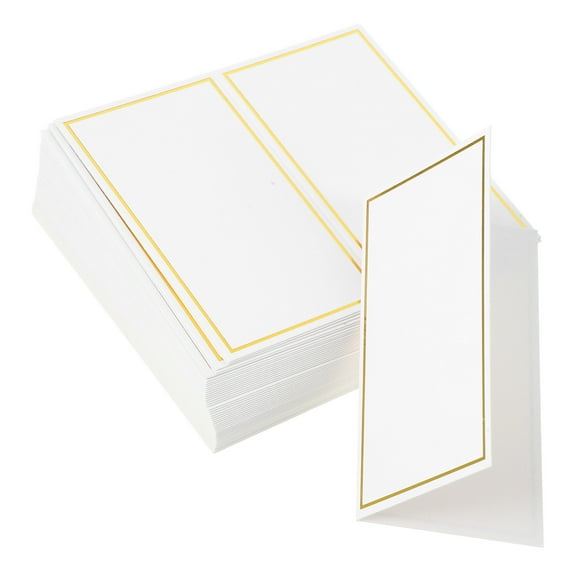 50 Pcs Table Cards Wedding Place Name Holders for Tables Blank Signs Banquet White