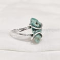 thumbnail image 2 of Natural Turquoise Ring, Rough Turquoise Ring, December Birthstone, Wire Band Ring, 925 Sterling Silver, Womens Ring, Christmas, Thanksgiving, Handmade, Statement Jewelry, Rough Gemstone Jewelry, 2 of 5