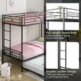 thumbnail image 6 of Kids Bunk Bed with Trundle, UHOMEPRO Safe and Space-Saving Sleep Solution for Growing Families, Twin Over Twin Metal Bunk Bed, Sturdy Guardrails, No Box Spring Needed, CPC Certification, Black, 6 of 14
