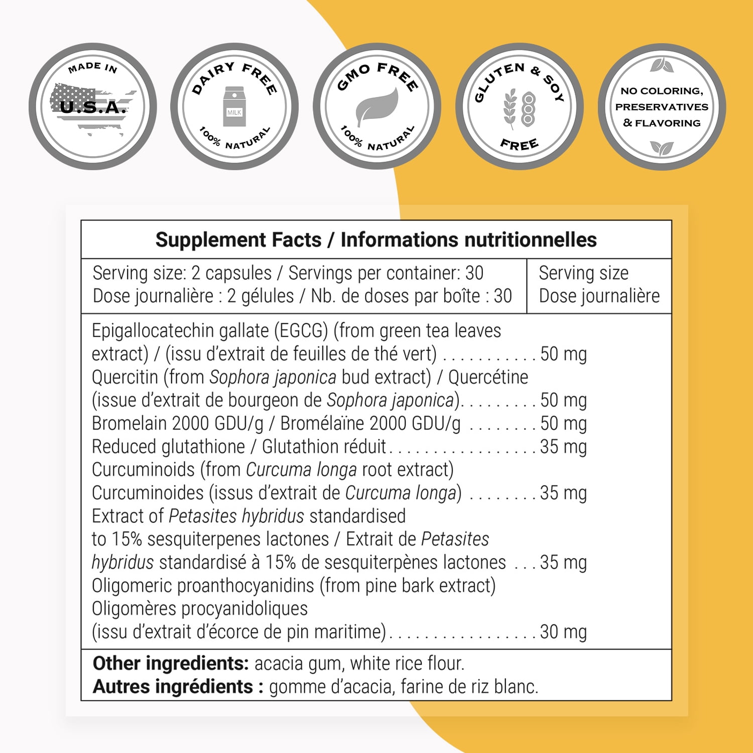 SuperSmart - Lung Detox - with Quercetin & Bromelain - Advanced Formula | Non-GMO & Gluten Free - 60 Vegetarian Capsules