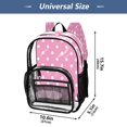 thumbnail image 4 of Ttyddzy Clear Backpack Heavy Duty PVC Transparent Backpack for College Workplace, Dot Fabric, 4 of 8