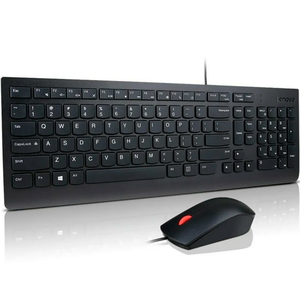 Kit teclado y mouse Lenovo ESSENTIAL Alambrico USB Negro