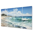 thumbnail image 2 of Designart "Beach peaceful Shores painting" Landscapes Wall Art Prints Set, 2 of 5
