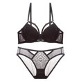 thumbnail image 1 of Pequeños Pechos Pequeños Recogidos Mirada Grande Deseo Puro Negro Ropa Interior De Encaje Sexy Top Apoyo Sexy Sexual Confusión Sujetador Conjunto Superior Apoyo Damas, 1 of 5