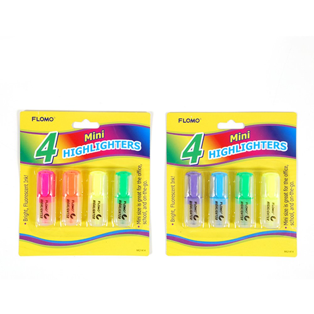 4 pack Mini Highlighters(Pack of 48 )