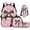 Pink Camo Brown Bow, variant on HUIACONG Deer Camo Brown Bow Kids Backpack Set for Girls with Lunch Box Insulated Water Bottle 4Pcs Backpack and Water Bottle Cover with Padded Strap for Girl Kid Students Elementary School Age 6-12