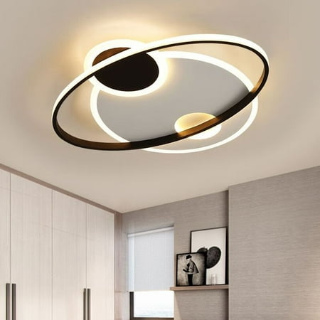 

Litfad 19 Planetary Orbit Semi Flush LED Ceiling Light Minimalist in Black Dimmable