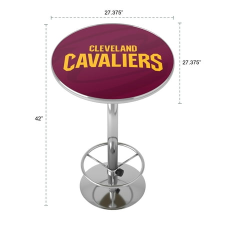 Cleveland Cavaliers NBA Fade Chrome Pub Table - Wine, Gold