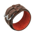 thumbnail image 3 of 2xpulsera Ancha de Cuero PU de Doble Multicolor para Hombre, Accesorio Café, 3 of 8