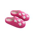 thumbnail image 6 of HTHLVMD Cute Pattern House Shoes, Fuzzy Plush Slip Ons, Halloween All Over Ghost Slippers Cute Pattern Fuzzy House Shoes Warm Plush Closed Toe Slip On Clog Indoor Footwear, Hot Pink 7.5, 6 of 6