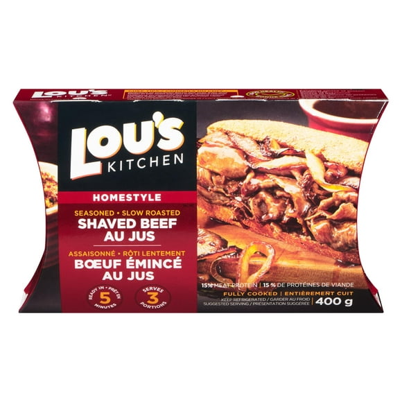 Lou's Kitchen Homestyle Shaved Beef Au Jus, 400 g
