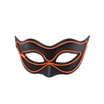 thumbnail image 2 of Xfvqtps LED Mardi Gras Mask for Women Flash Light up Masquerade Masks Half Face Carnival Mask for Makeup Performance Ball Party(Battery Not Included) Orange, 2 of 5