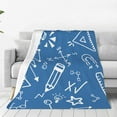 thumbnail image 3 of Stationery Doodle Pattern Throw Blanket, Super Soft Anti-Pilling Flannel Bed Blankets, 50"x40", 3 of 8