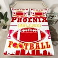 thumbnail image 2 of Erosebridal Sport Football Bed Sheets Set Queen Size,Ball Game Bedding Sets Queen Size,Rugby Room Decorative(Phoenix),Lightweight,4 Pieces, 2 of 7