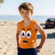 thumbnail image 2 of Niños Pequeños Camisola sin Mangas Gradiente Suave Impresión Moda Lindo Fondo para Niños 3-15 Años, 2 of 8