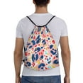 thumbnail image 2 of Bingfone Abstract Leopard Print Drawstrings Backpacks Bags For Men Women Gym Drawstrings Bag, 2 of 9