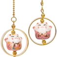 thumbnail image 1 of Ubiuolucky Cat Car Charm Porcelain Figurine Hanging Pendant, 1 of 4