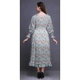 thumbnail image 4 of Bimba Floral Women Cotton Smocked Boho Renaissance Long Ruffle MaxiDress-X-Large, 4 of 5