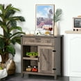 thumbnail image 2 of HOMCOM Armoire de Rangement Porte de Grange Rustique Buffet Bahut de Style Ferme Moderne, 2 of 10