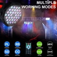 thumbnail image 3 of QINGSEN 36LED RGB Party Lights Dj Disco Lights Sound Activated Stage Lighting with DMX and Remote Control for Indoor Bedroom Christmas Wedding Birthday Music Dance Bar Light, 3 of 8
