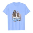 thumbnail image 4 of T-shirts Filles Mode Imprimé Col Rond Manches Courtes Amples Loisirs Hauts Filles Bleu Clair 5-6 Ans, 4 of 4