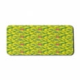 thumbnail image 1 of Exotic Computer Mouse Pad, Natural Theme Tropical Plants Along Leaves and Flowers Images on Yellow Background, Rectangle Non-Slip Rubber Mousepad X-Large, 35" x 15", Multicolor, by Ambesonne, 1 of 2