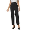 thumbnail image 2 of Straight Leg Pants for Woman High Waist Trendy Pants with Pockets for Work and Casual, 2 of 3