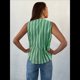 thumbnail image 4 of Blusa Sin Mangas con Lazo Frontal Y2K para Mujer, Chaleco Corto con Cordones y Peplum para Salir. Verde XL, 4 of 5