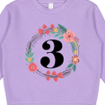 thumbnail image 3 of Inktastic 3rd Birthday Floral Wreath 3 Year Old Girl Toddler Sweatshirt, 3 of 4