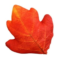 Cinvoph 16"x16" Leave Throw Pillow Cute Decorative Pillow Soft Plush Modern Home Decor for Bed Couch Bedroom Living Room Gift Cushion, Red