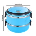 thumbnail image 4 of Huayishang Lunch Box for Women, Kitchen Essentials Clearance Sale Thermal Lunch Box Stackable Hot Food Insulated Box 304 Stainless Steel Round Lunchbox Sealed Food Containers Stackable, 4 of 8