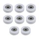 thumbnail image 1 of 8 piezas de polea guía para puerta y ventana con cojinete de bolas en forma de U, 6 x 30 x 10 mm, color blanco, 1 of 1